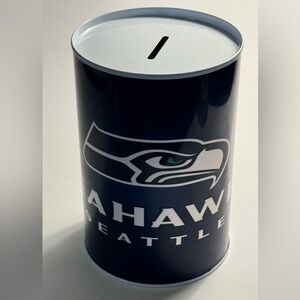 Seattle Seahawks Football Shiny Metal Coin Bank Piggy Bank